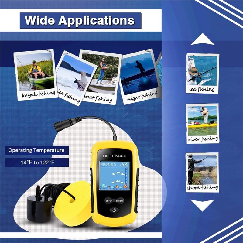 ABUE-Kayak Sonda de Profundida - Fishing Boat Depth Finder reseña y precio