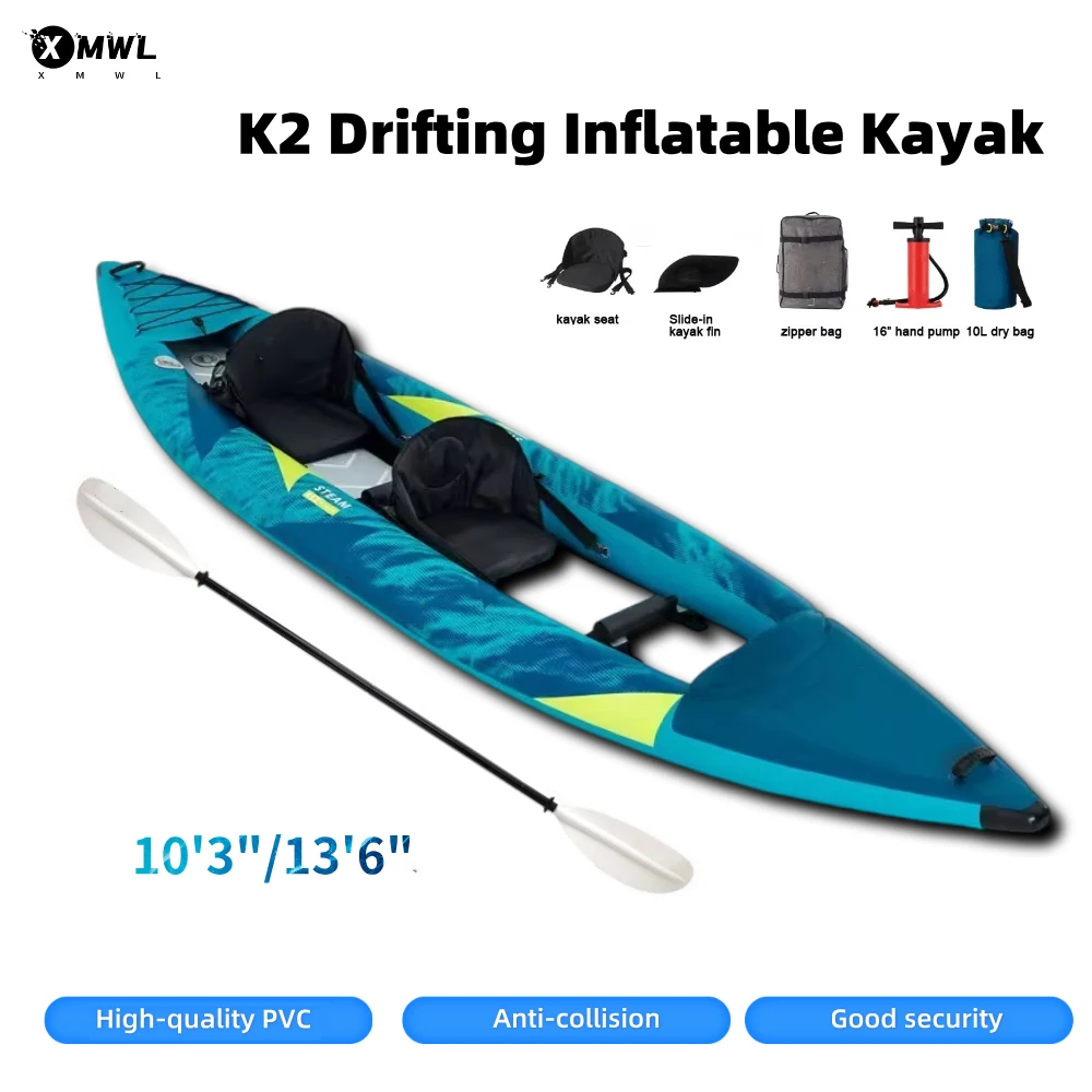 Canoa Kayak Inflable para 1-2  - Fishing Boat Paddle reseña y precio