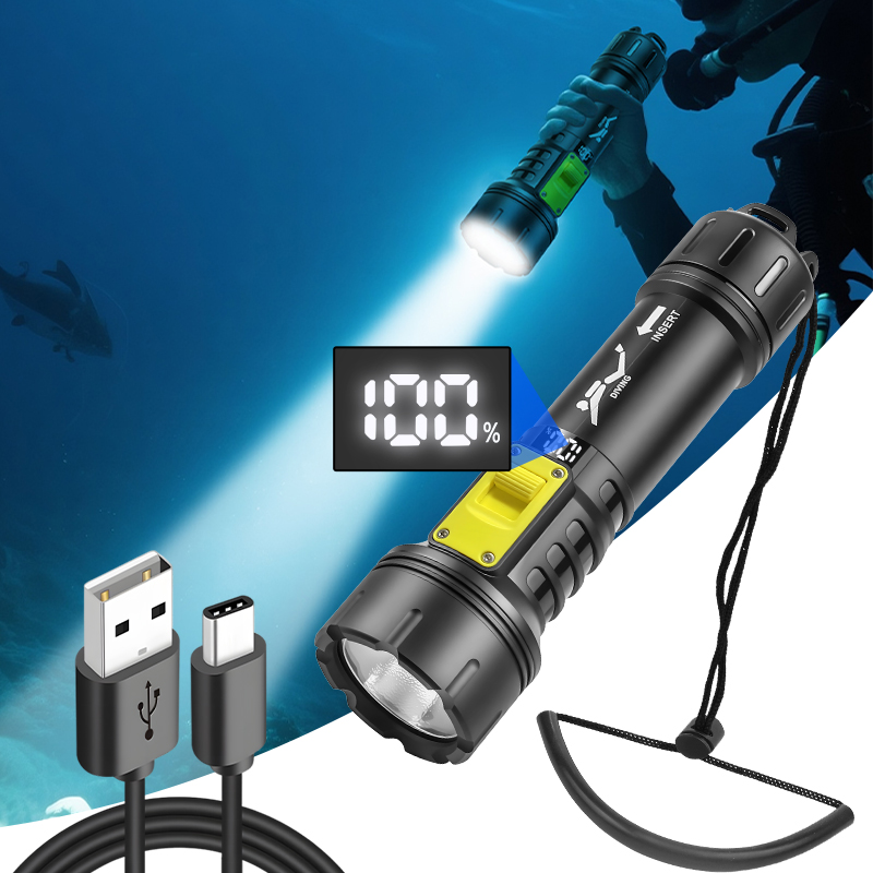Nueva linterna de buceo XHP70  - Fishing Boat Cover reseña y precio