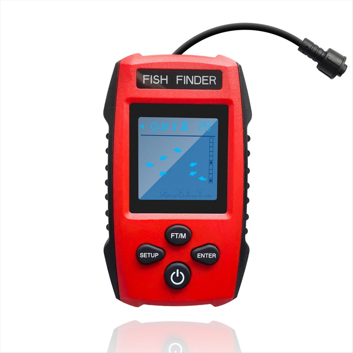 Buscador de peces LCD a color, - Fishing Boat Depth Finder reseña y precio